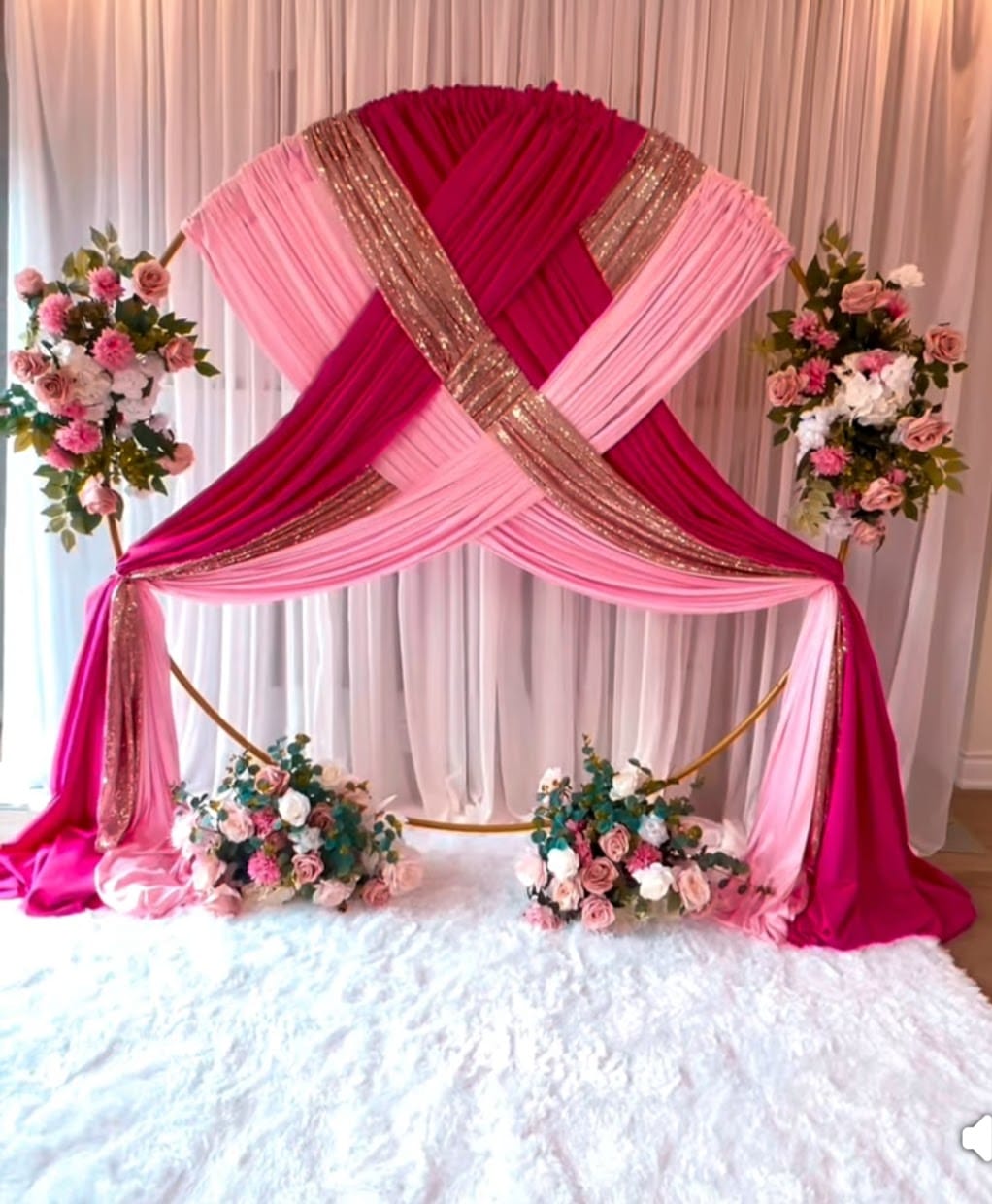 Pink Drapes Round