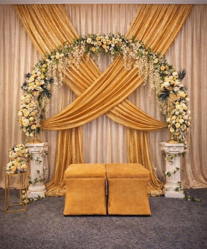 Gold Beige Circular Decor
