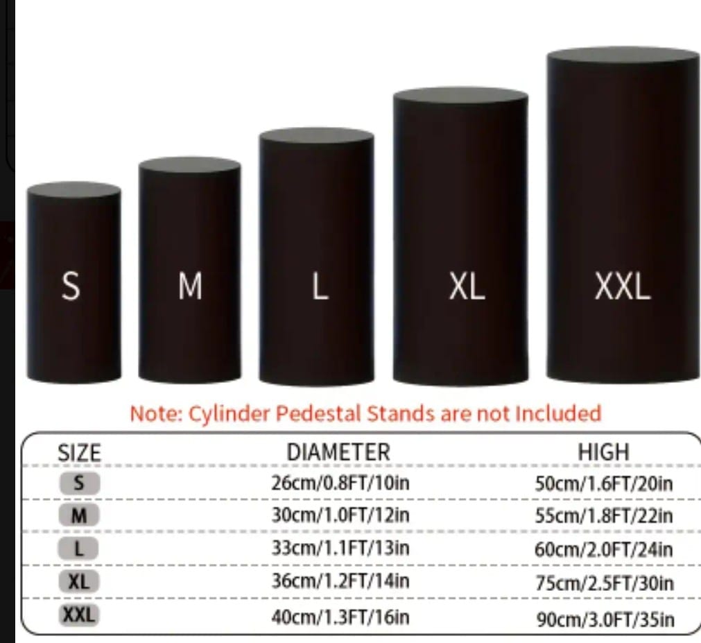 Black Pedestal Stand Cover