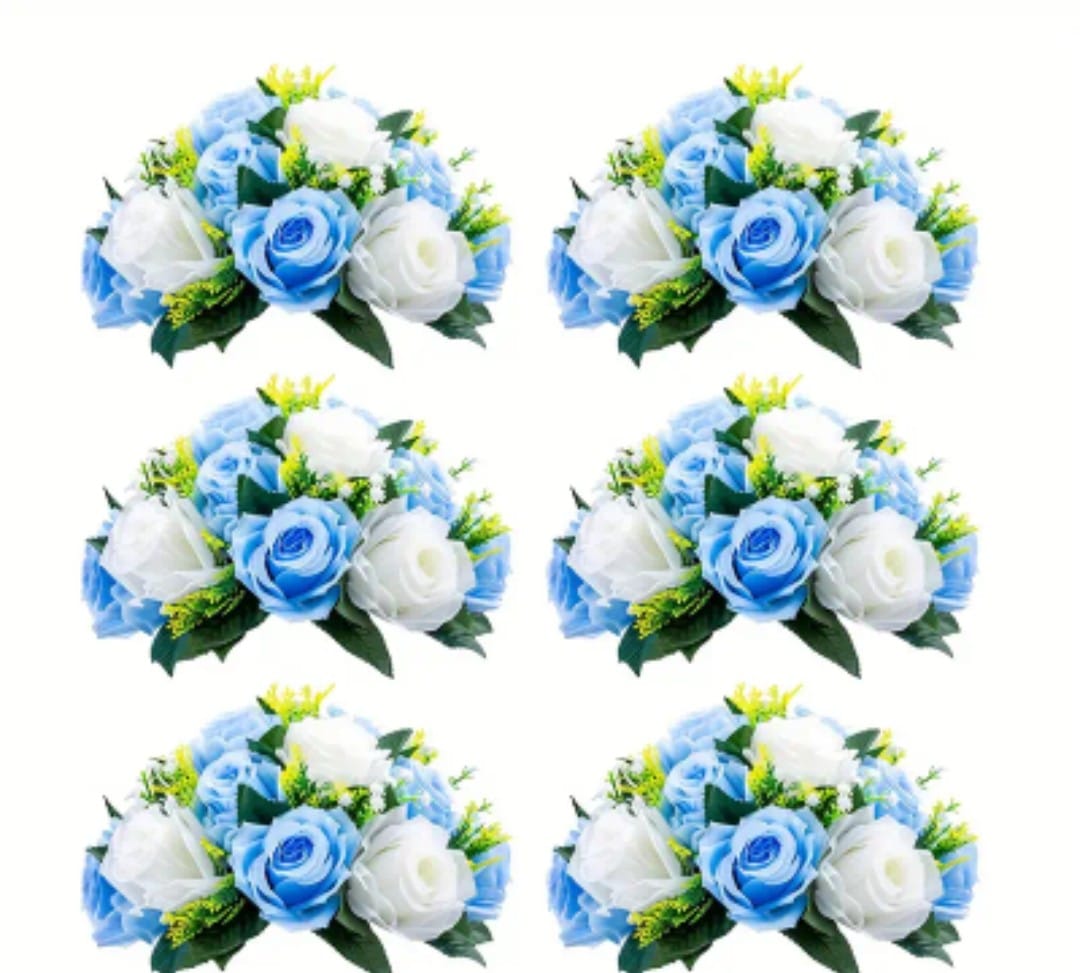 Blue White Flower Balls (1Pc)