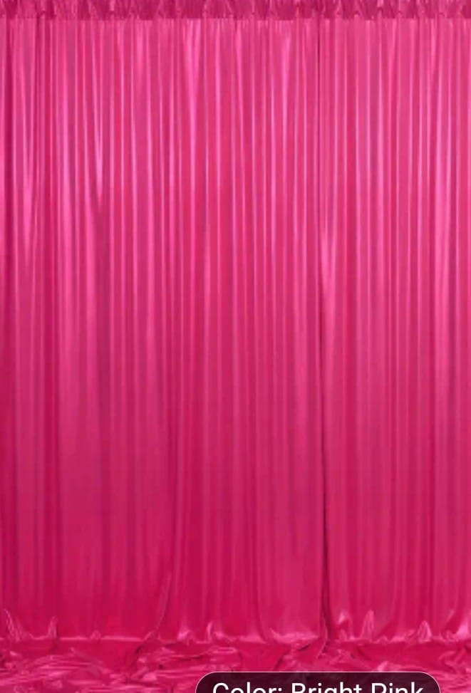 Bright Pink Curtain (5ft x 10ft) (1Pc)