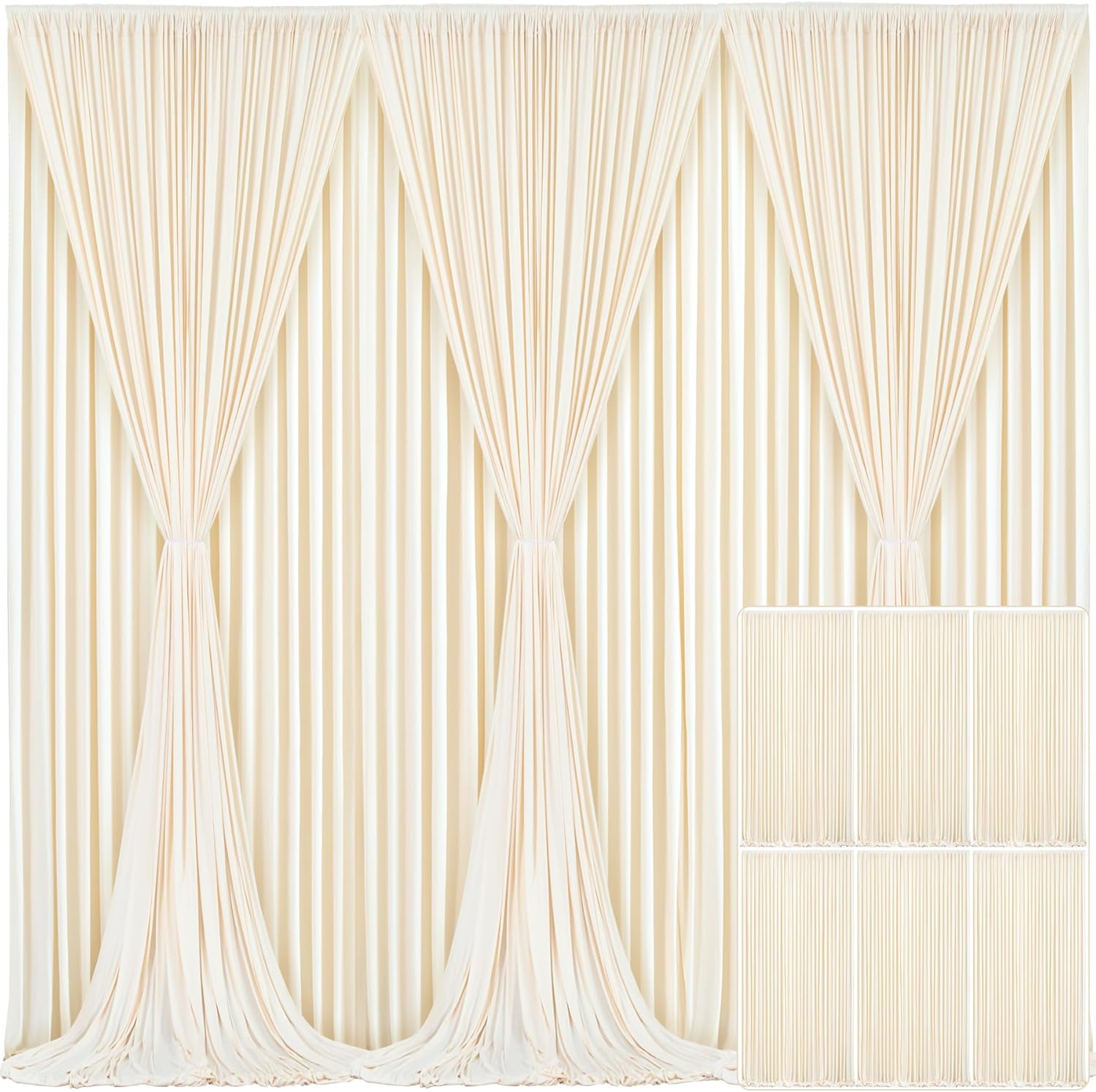 Champagne Backdrop Curtain (5ft x 10ft)