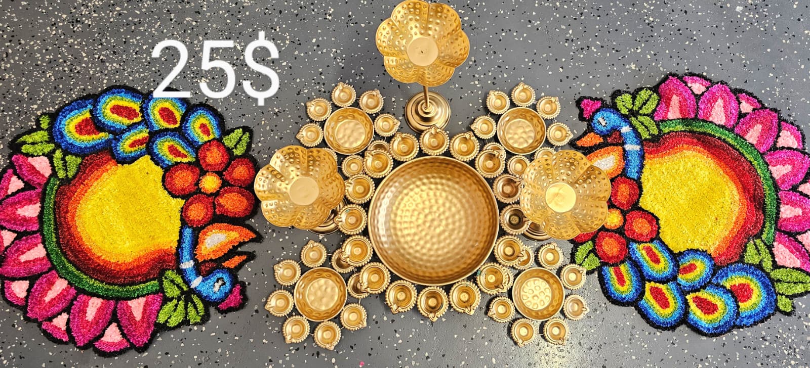 Decor Rangoli and Diya