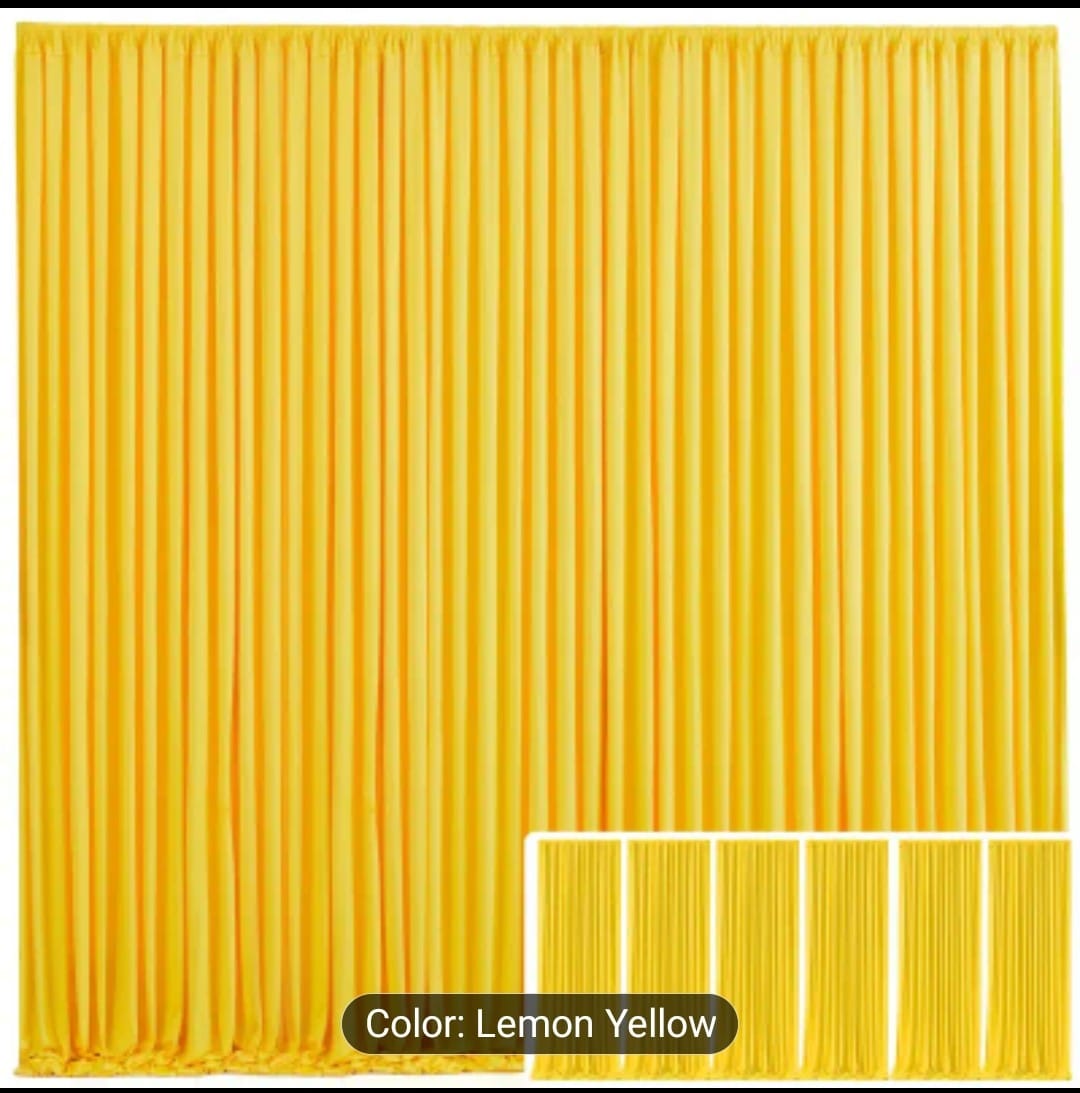 Lemon Yellow Curtain (5ft x 10ft) (1Pc)