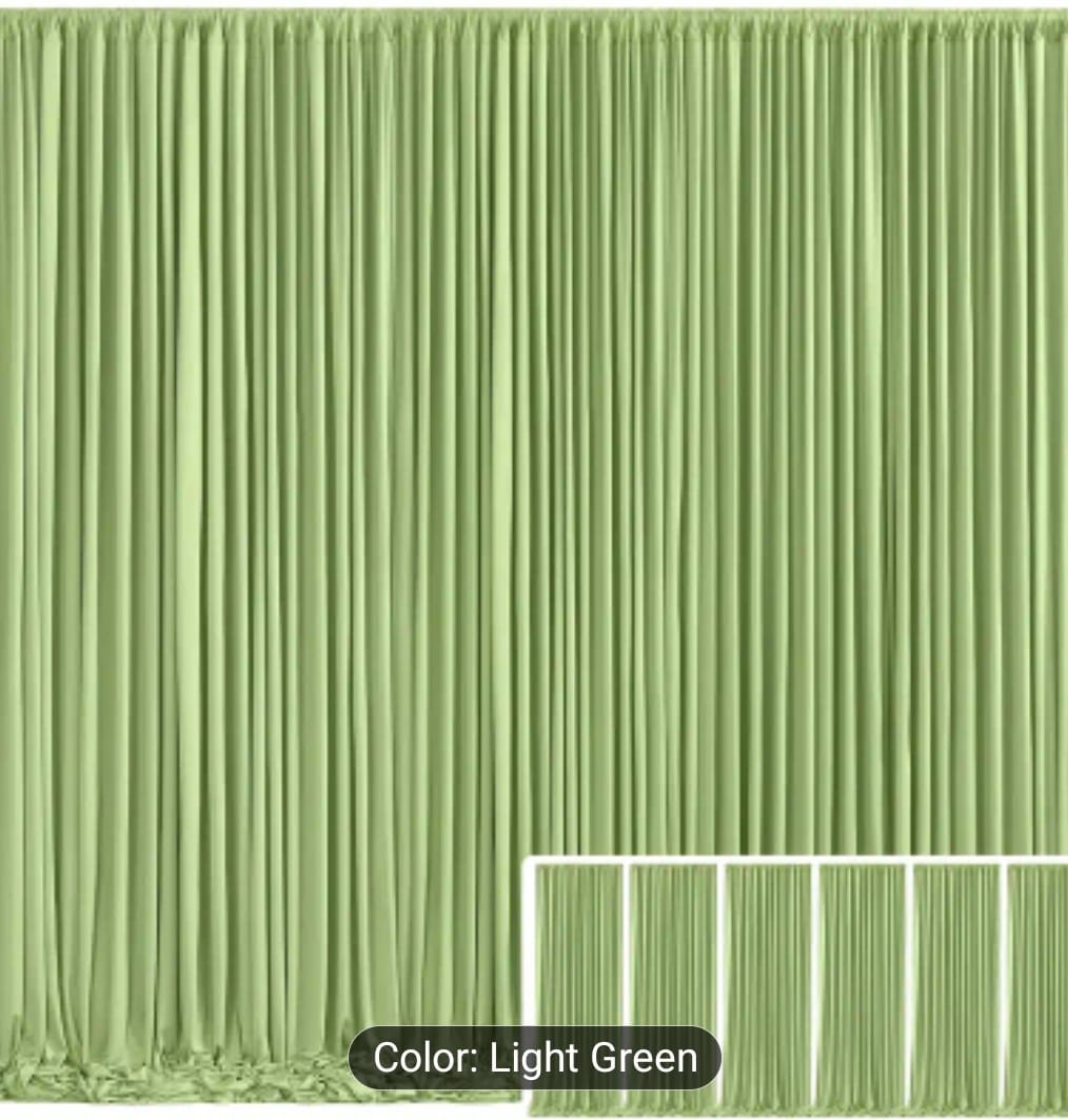Light Green Curtain (5ft x 10ft) (1Pc)