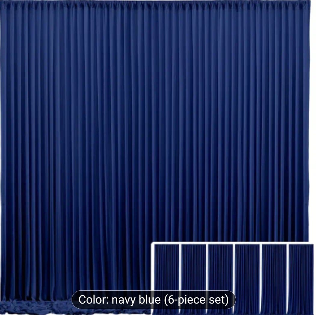 Navy Blue Curtain (5ft x 10ft) (1Pc)