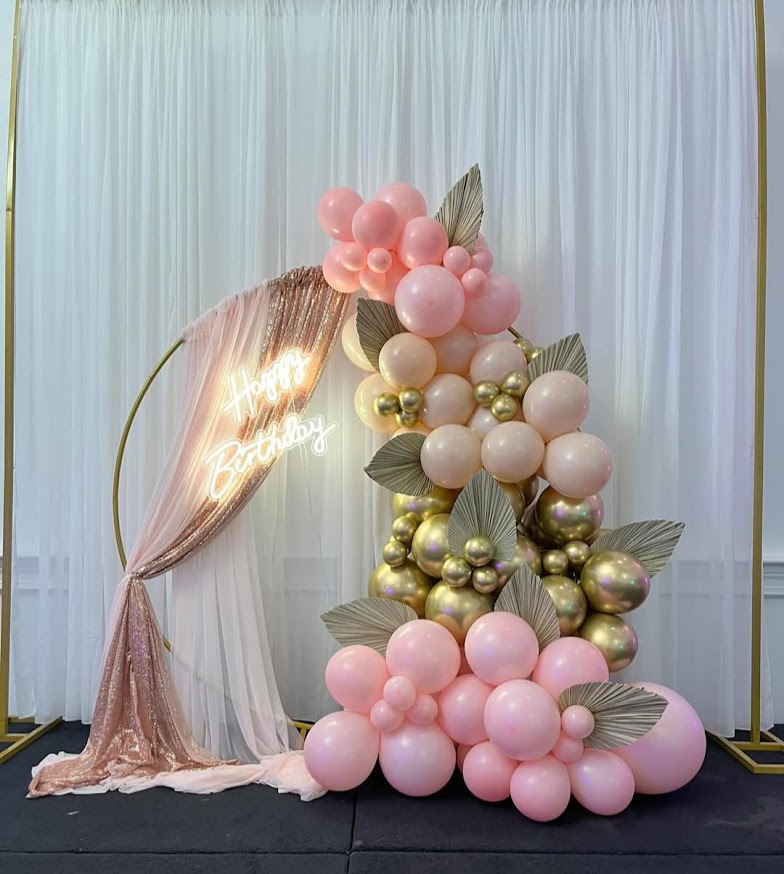 Neutral Pink Happy Bday