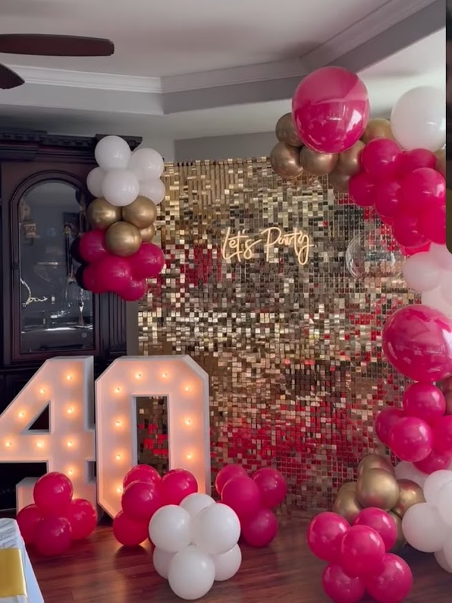 Pink Gold White Theme 40 Bday