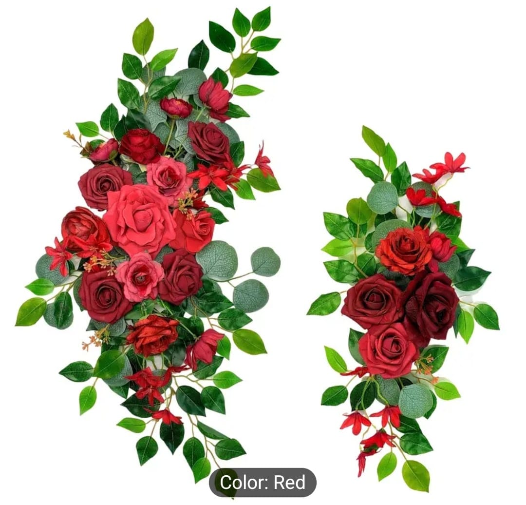 Red Floral (Set of 2)