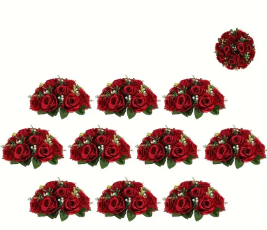 Red Flower Balls (1Pc)