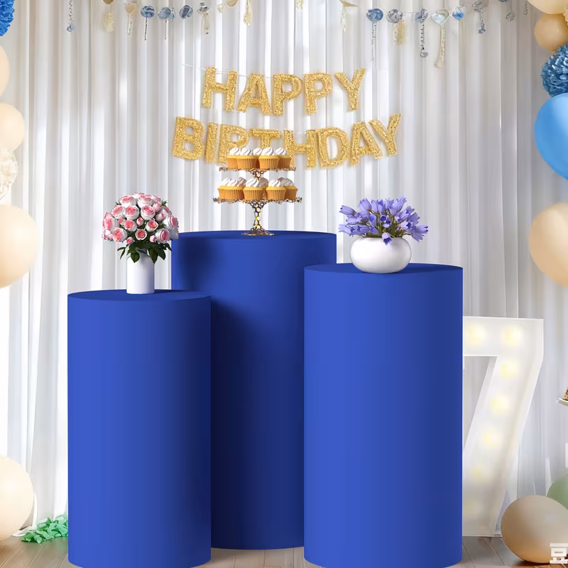 Royal Blue Pedestal Stand Cover