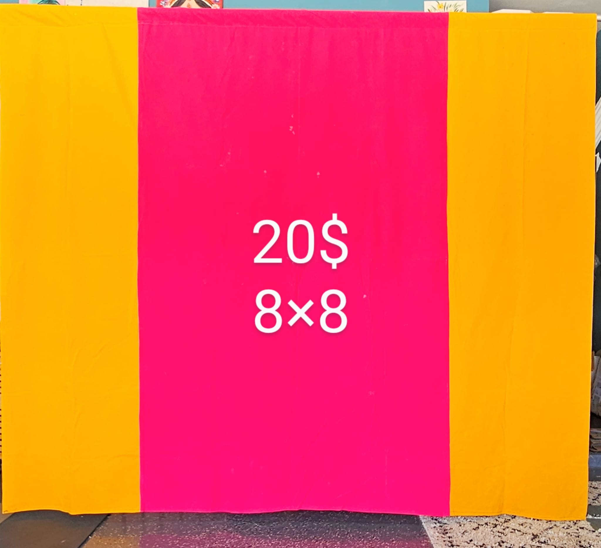 Velvet Backdrop - Yellow & Pink