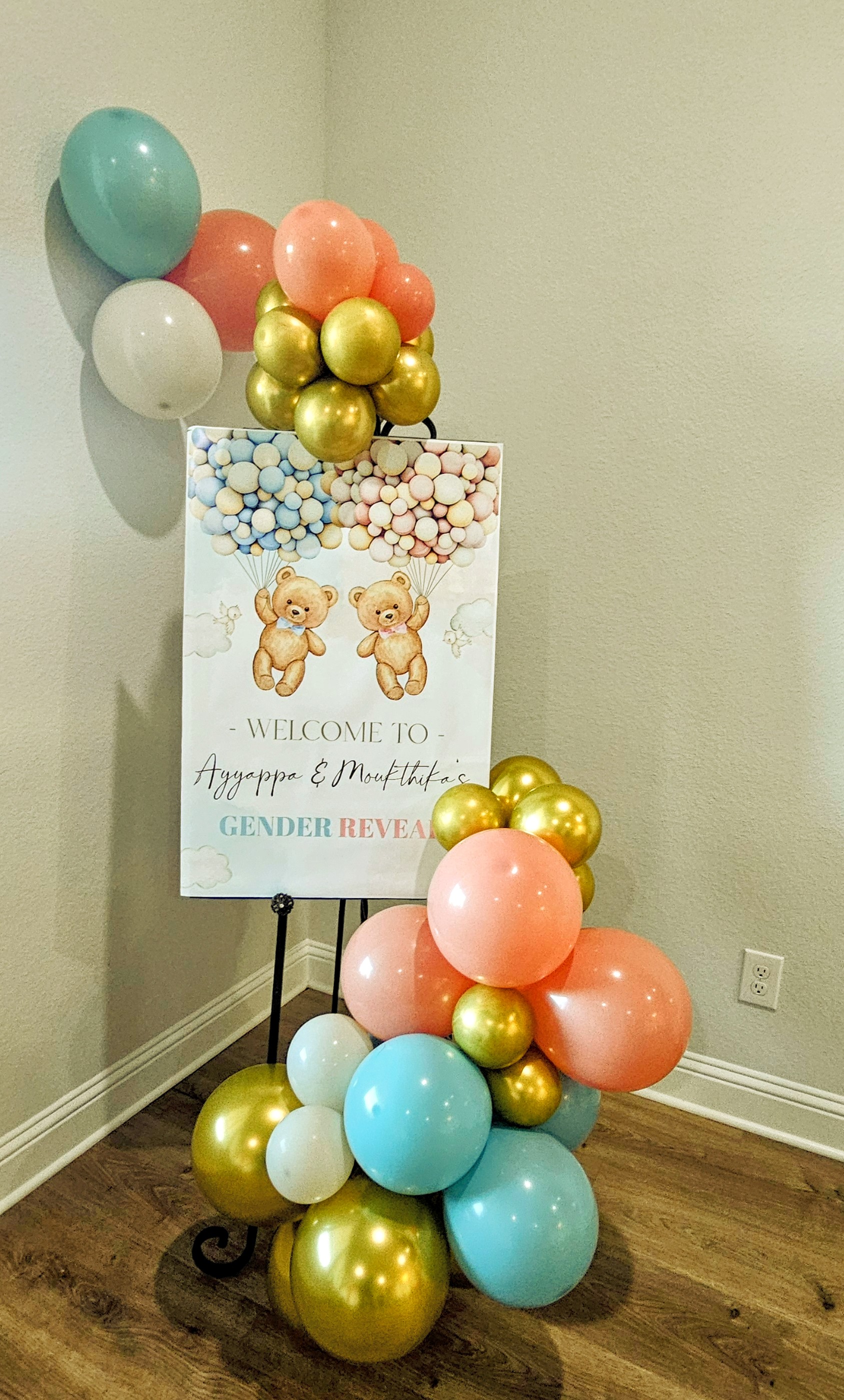 Custom Welcome Stand with Balloon