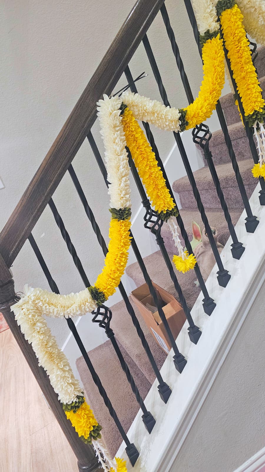 Yellow Garlands Stairs
