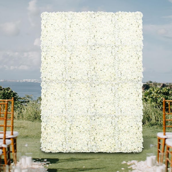 Silk Artificial Hydrangea Flower Wall Panel (20 panels) (6x8ft)